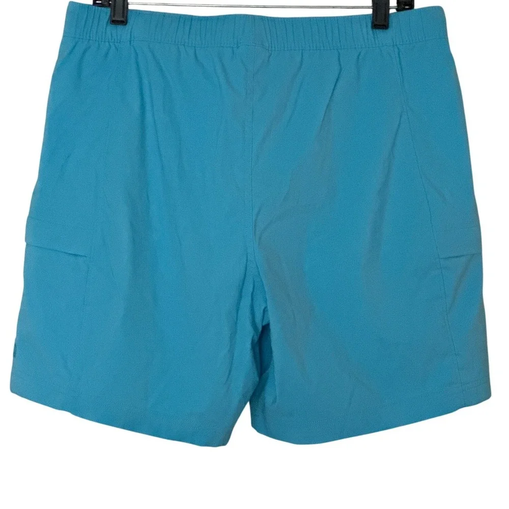 The North Face Cargo Shorts Mens Large Blue Belted Hiking Trail Outdoor